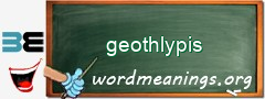 WordMeaning blackboard for geothlypis